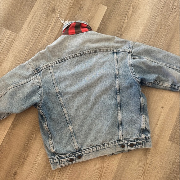 Mens Vintage Levis 70417 0819 Denim Jean Barn Trucker Plaid
Lined Jacket - Picture 4 of 5